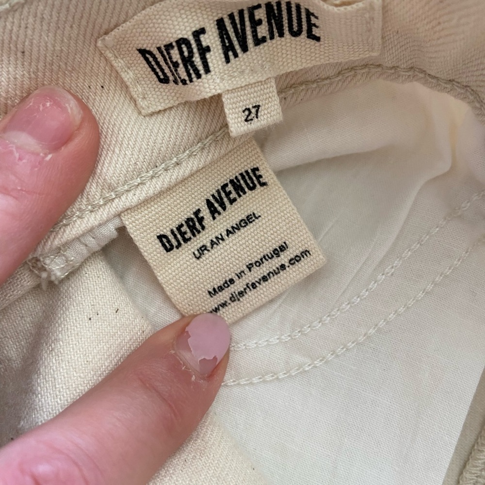 Djerf avenue straight jeans in cream (NWT) - Picture 8 of 10